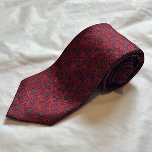 Vintage Gucci Made in Italy Red 100% Silk Necktie